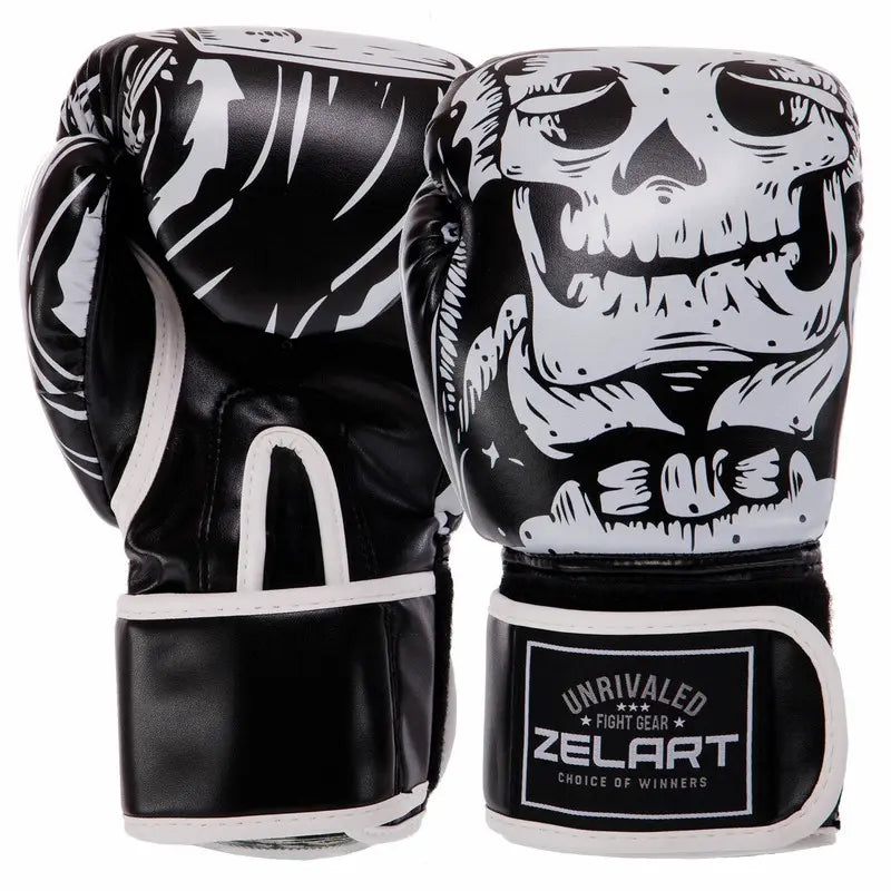 Boxhandschuhe Zelart AO-5493 Skull Schwarz