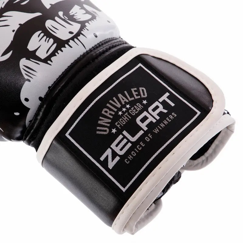 Boxhandschuhe Zelart AO-5493 Skull Schwarz
