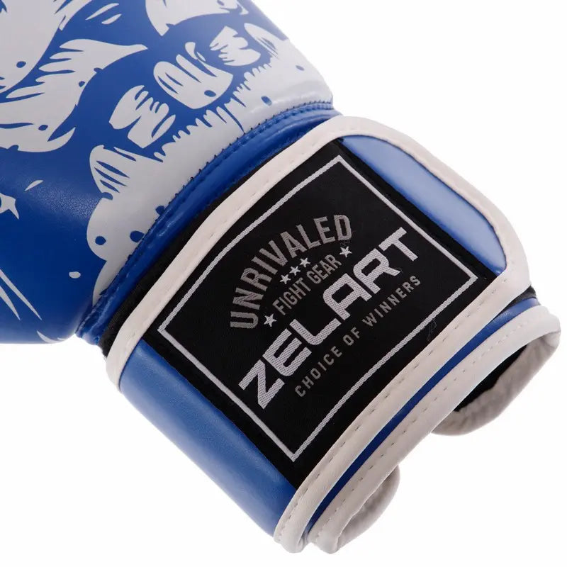 Boxhandschuhe Zelart AO-5493 Skull Blau (8-12 oz)