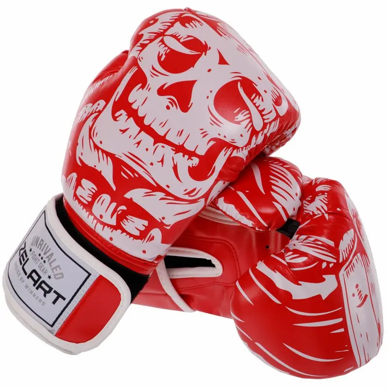 Boxhandschuhe Zelart AO-5493 Skull Rot (8-12 oz)