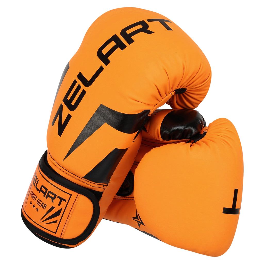Boxerské rukavice Zelart AO-5698 oranžová (6-14 oz)