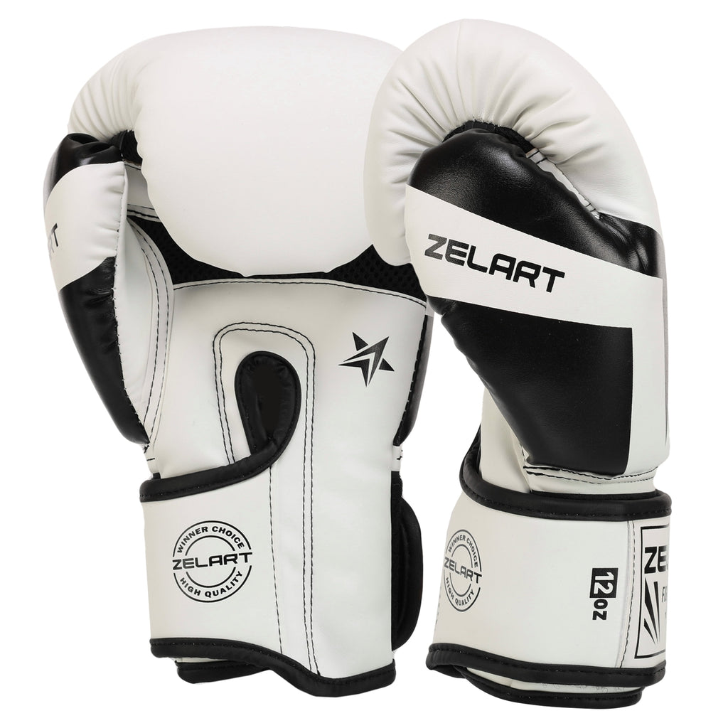 Boxerské rukavice Zelart AO-5698 biela (6-14 oz)
