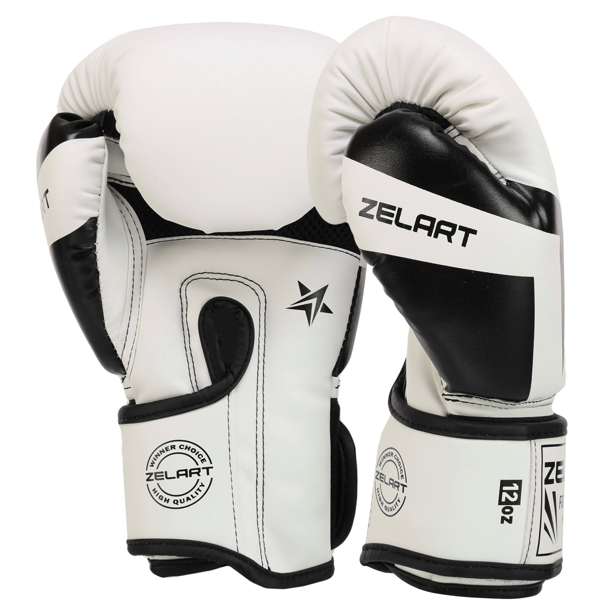 Boxerské rukavice Zelart AO-5698 biela (6-14 oz)
