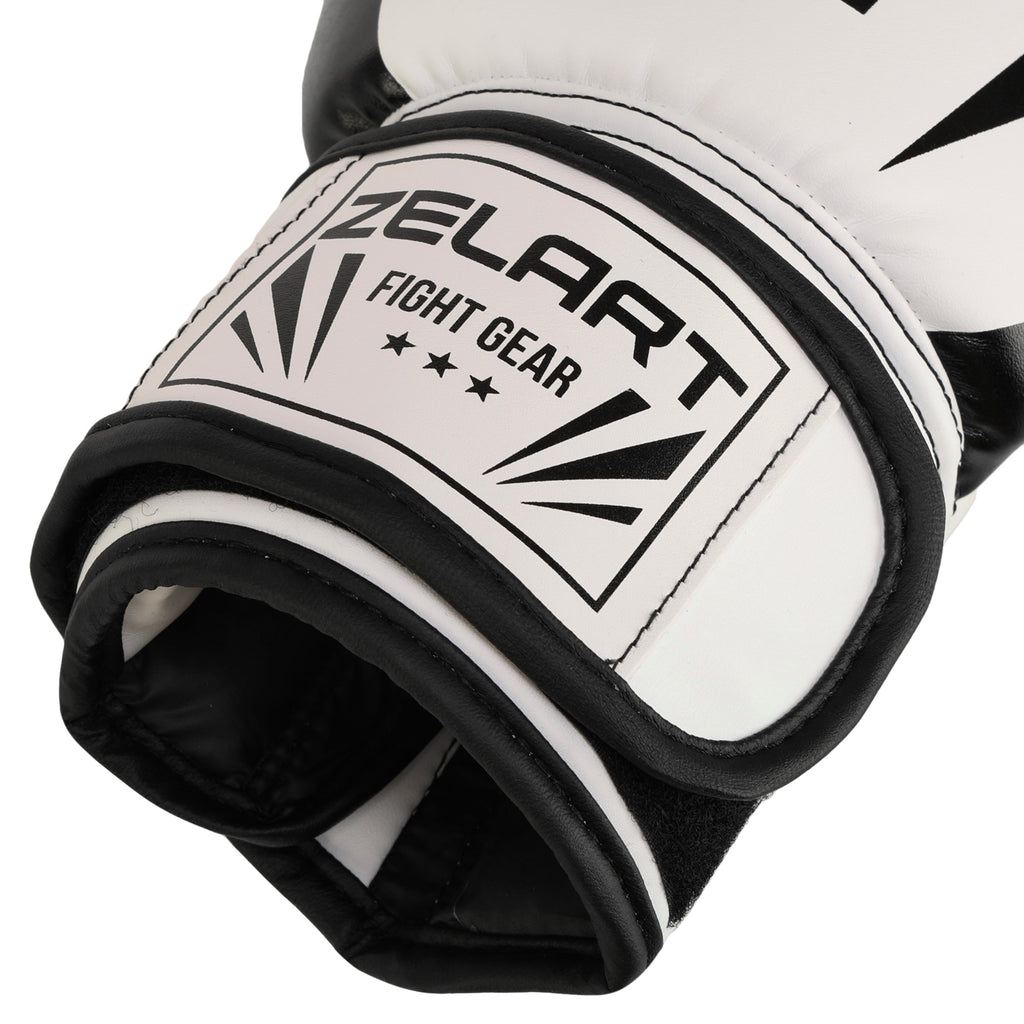 Boxerské rukavice Zelart AO-5698 biela (6-14 oz)