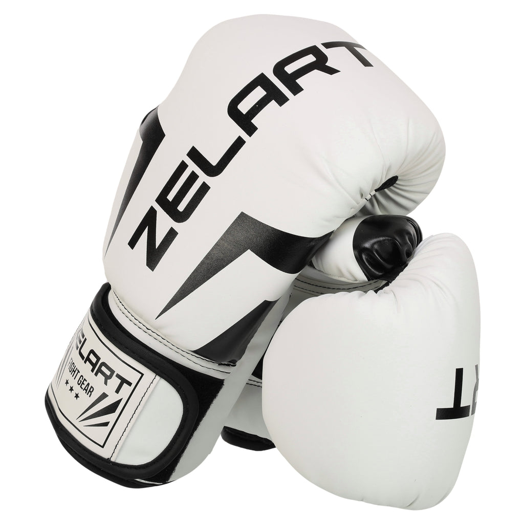 Boxerské rukavice Zelart AO-5698 biela (6-14 oz)